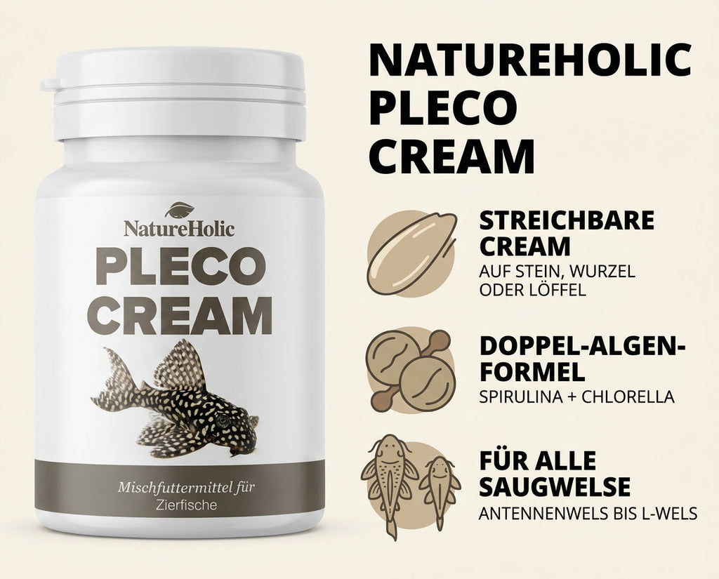 NatureHolic Pleco Cream - Futterpaste für Welse 100g