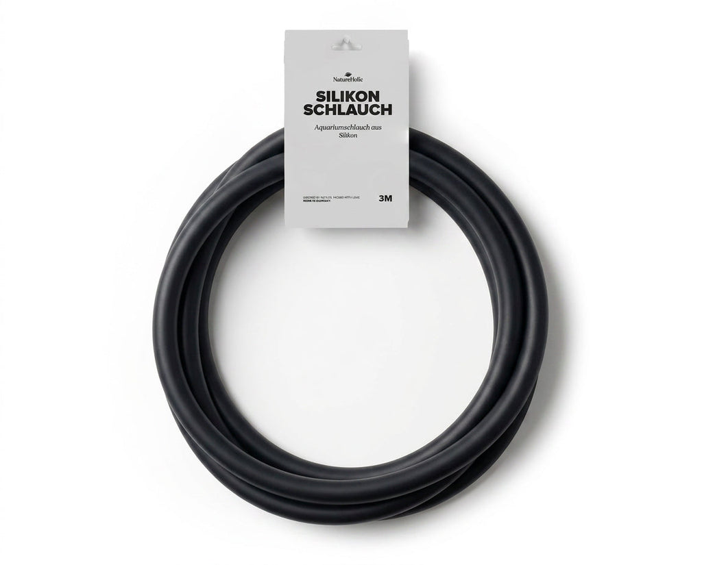 NatureHolic Silikon Aquarium Schlauch - Matt Schwarz - 16/22 mm - 3 m