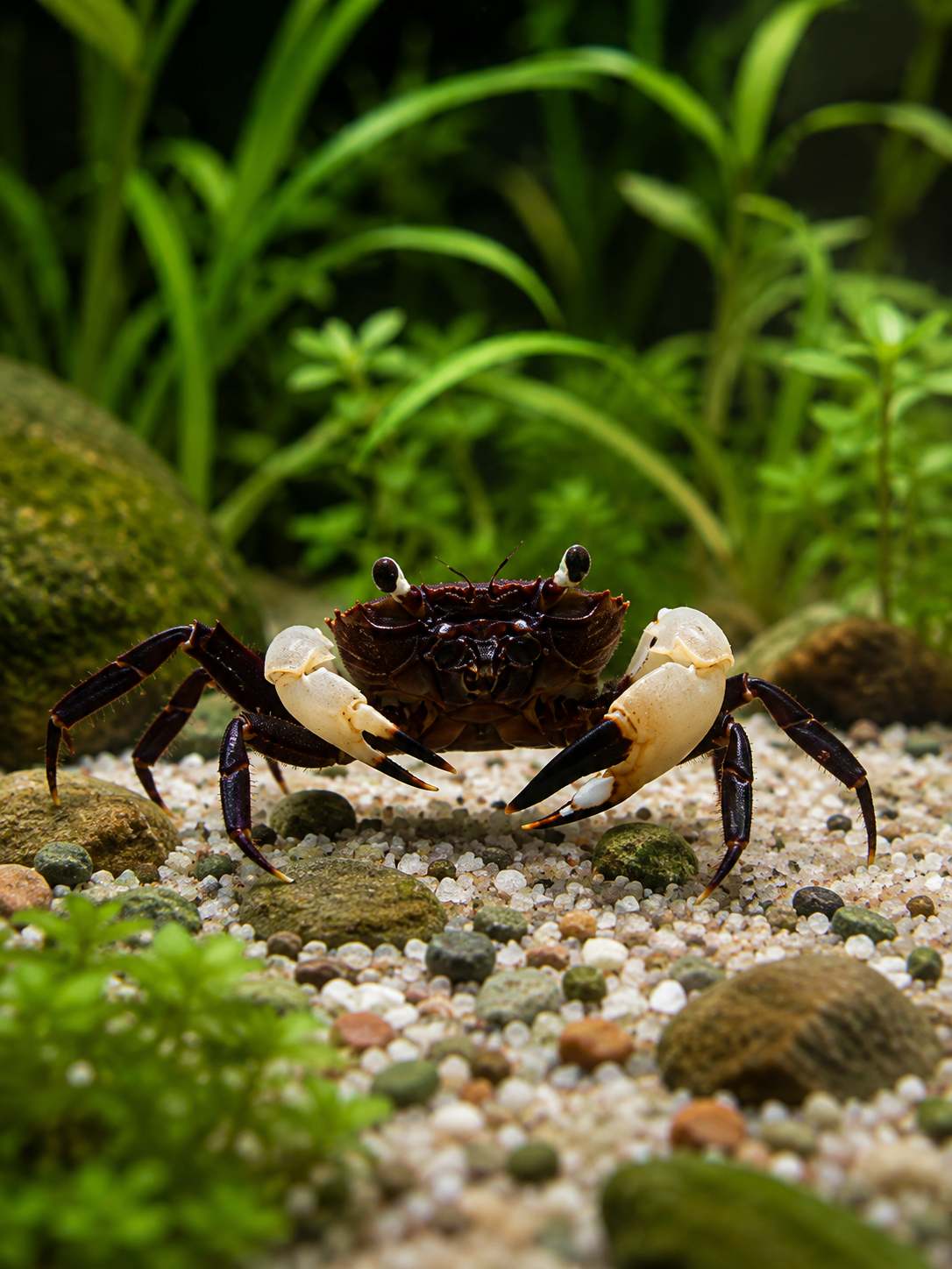 Unterwasserkrabbe "Matano white Claw" - Parathelphusa flavichela
