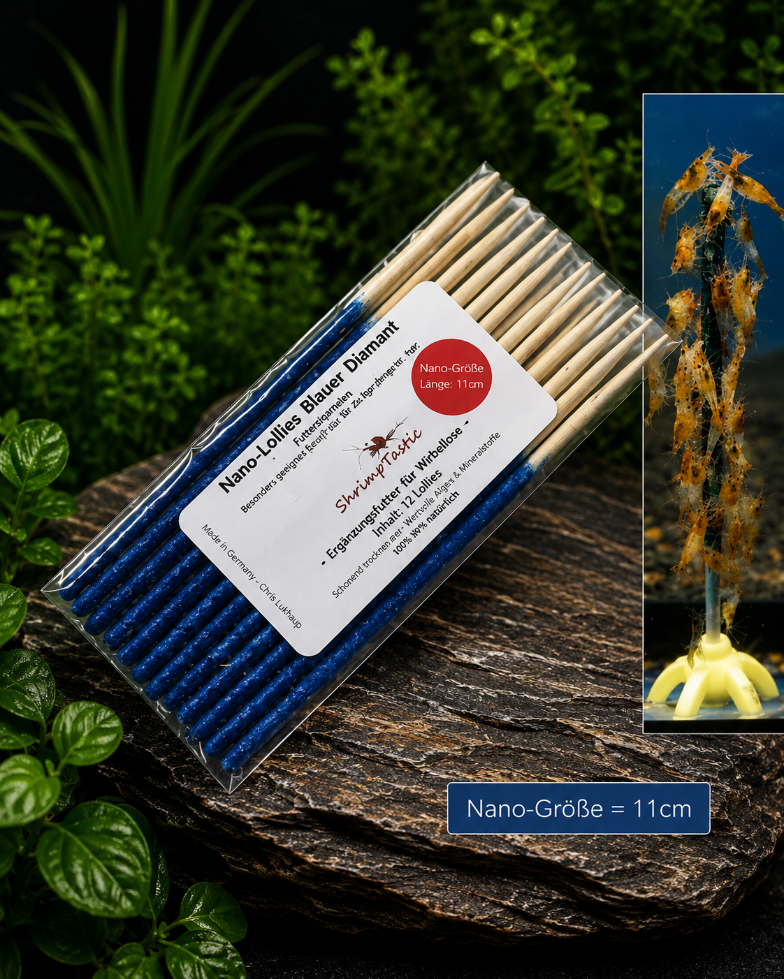 Nano-Lollies Blauer Diamant (12 Stück)