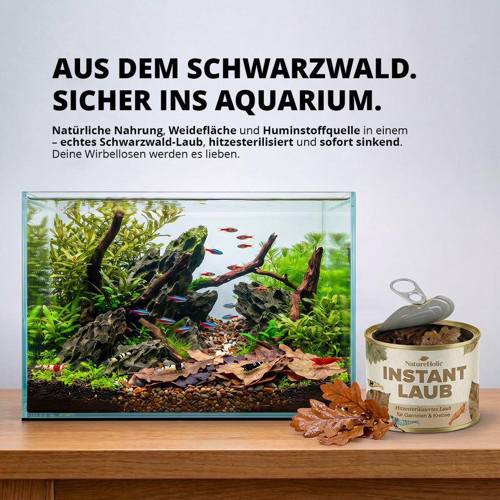 NatureHolic Instant Laub - Sterilisierte und vorgewässerte Laubportionen - 100g