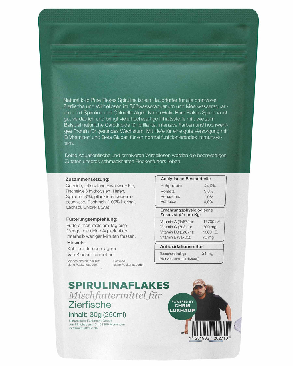 NatureHolic Pure Flakes - Spirulina - 250ml