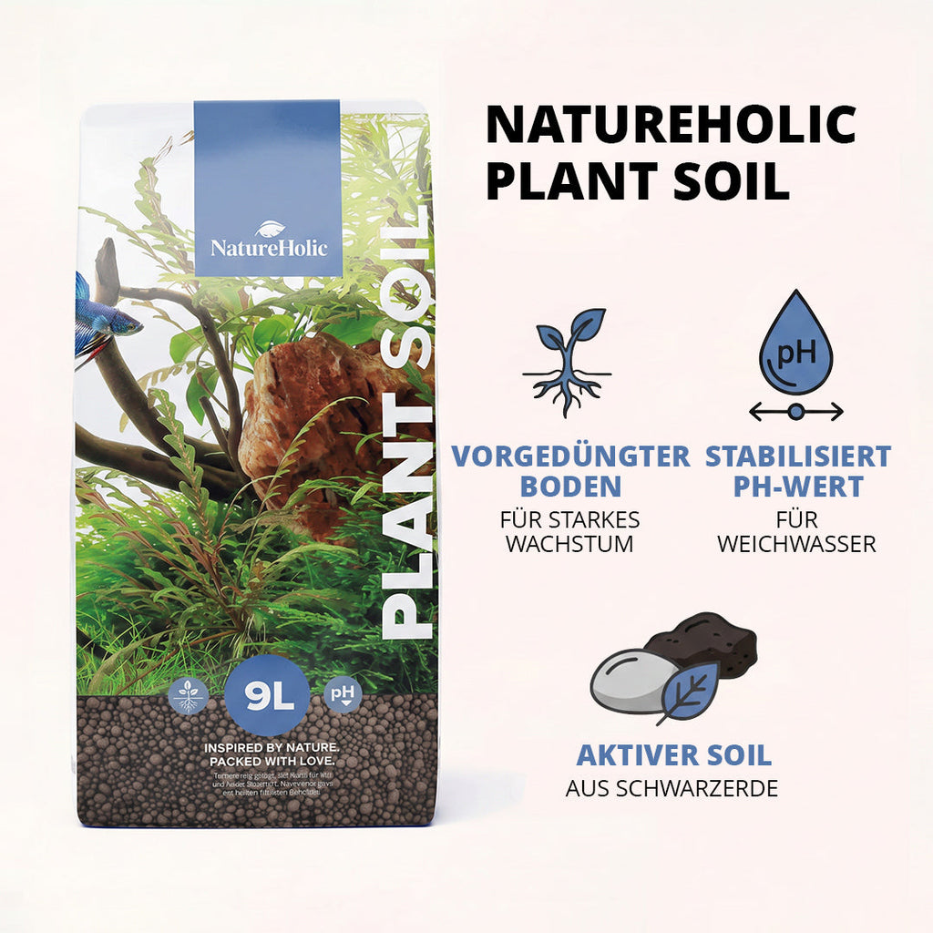NatureHolic Plant Soil - Vorgedüngter Bodengrund für Aquarienpflanzen