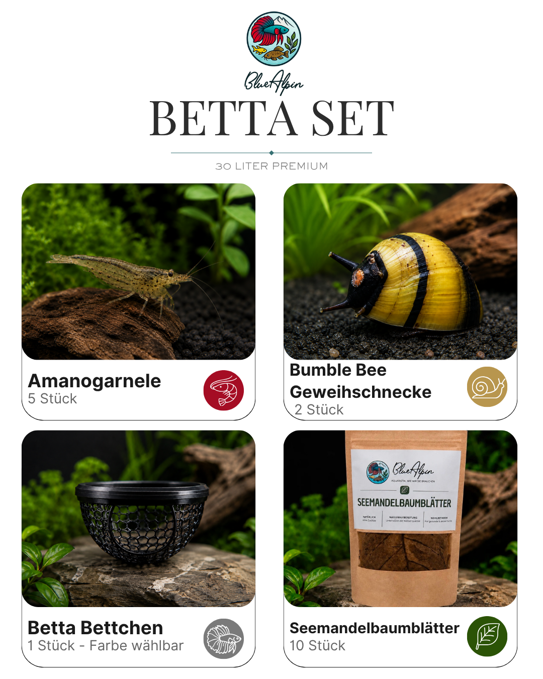 Betta Set BlueAlpin  30Liter Premium