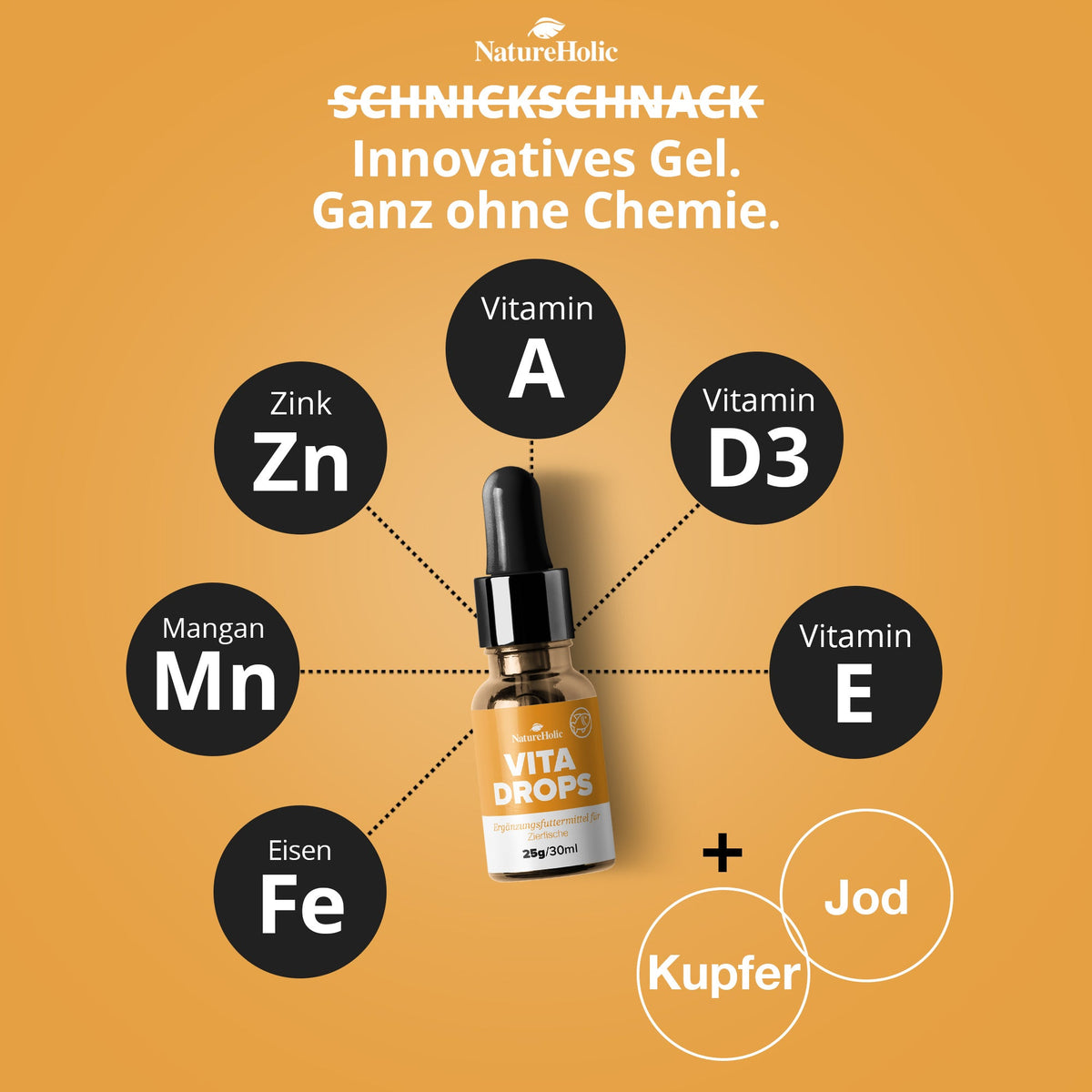 NatureHolic Vita Drops Fish - 30ml Fischfutter Zusatz für mehr Vitalität