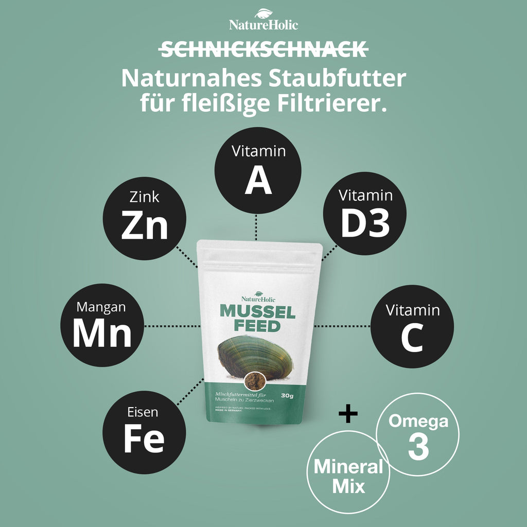 NatureHolic - Muschelfeed - Muschelfutter - 30g - Musselfeed