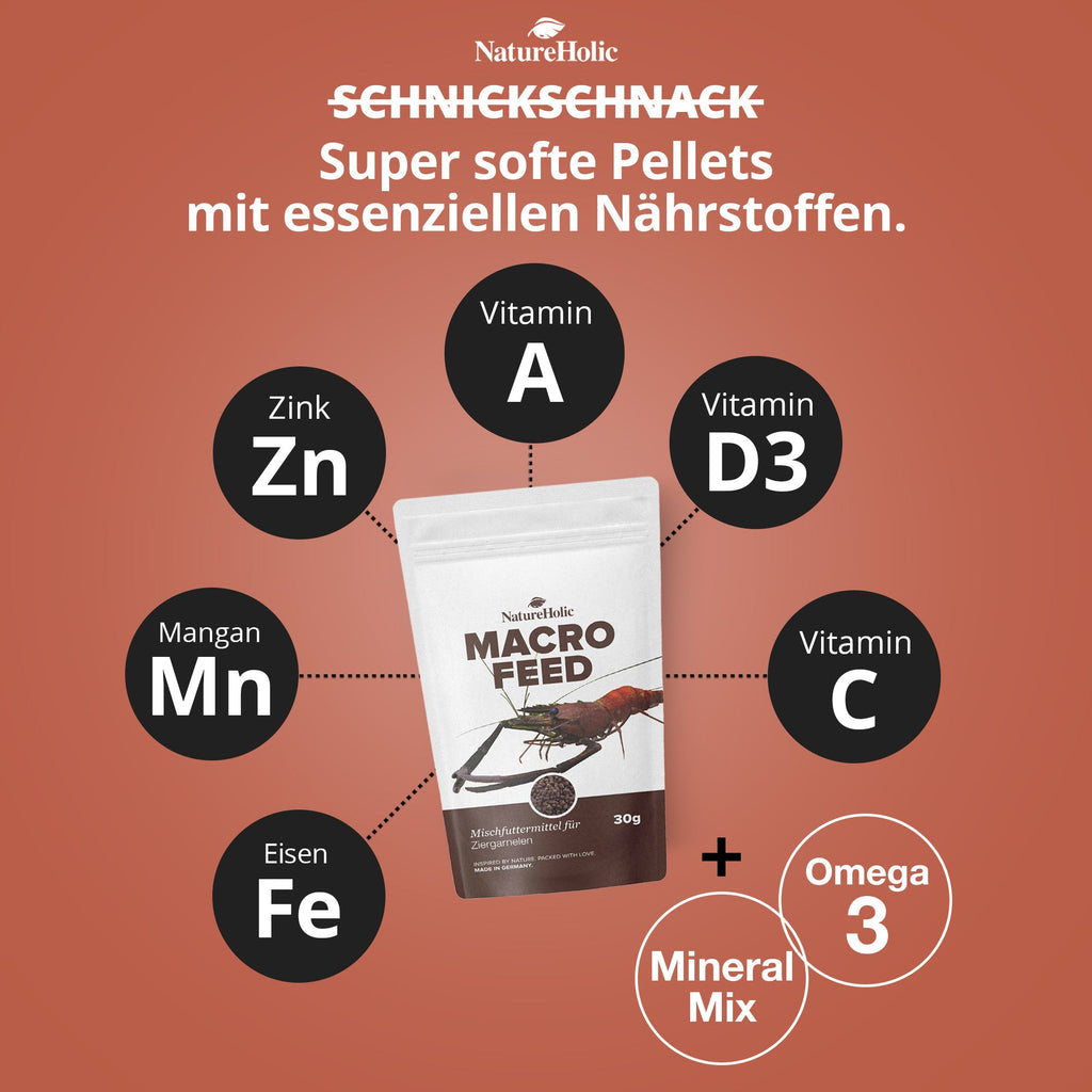 NatureHolic - Macrofeed / Großarmgarnelen-Futter - 30g