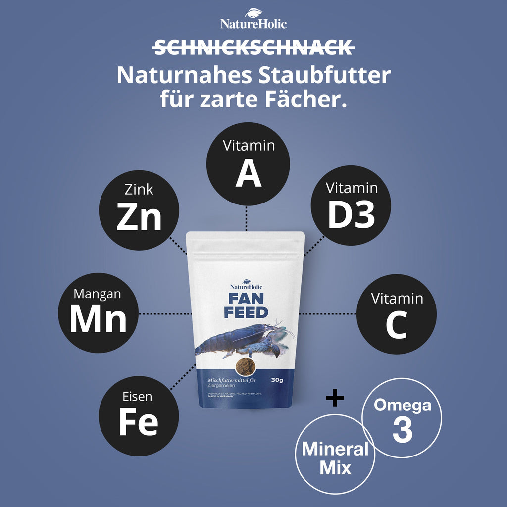 NatureHolic - Fächerfeed - Fächergarnelenfutter - 30g - Fanfeed