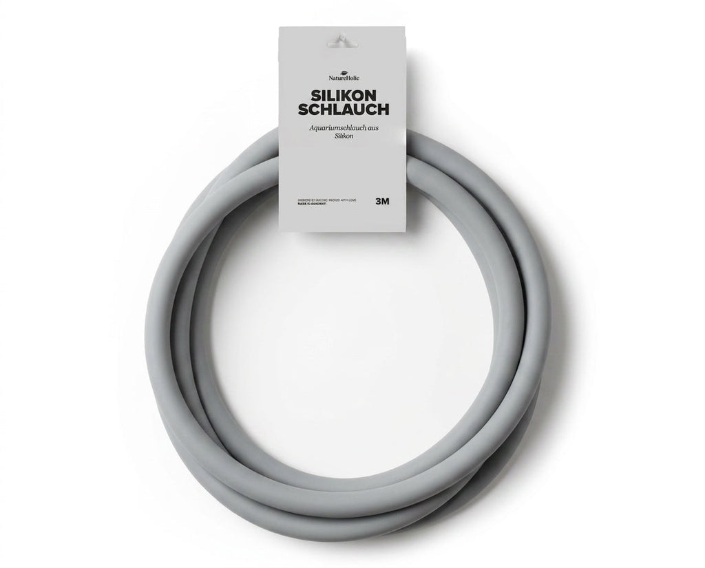 NatureHolic Silikon Aquarium Schlauch - Matt Grau - 16/22 mm - 3 m